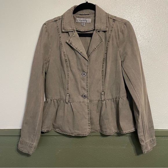 Sebby Jackets & Coats Sebby Military Cargo Cotton Olive Khaki Jacket Medium Poshmark